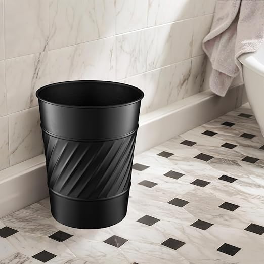 Monarch Abode Metal Bathroom Trash Can – Waste Basket - Image 6