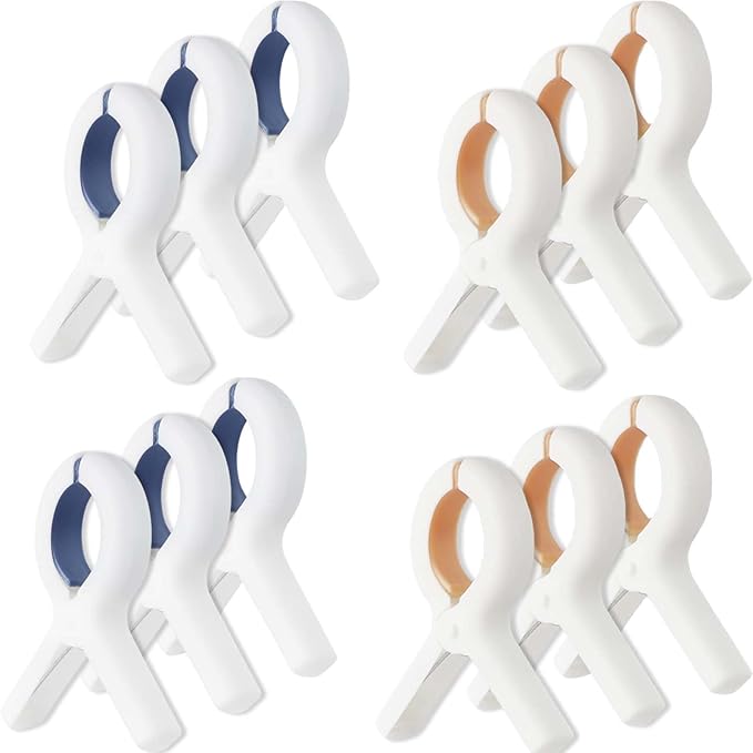 12 Pack Beach Towel Clips for Beach Chairs, Towel Clips for Chairs Cruise by LIOUCBD