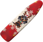 Christmas Theme Household Iron Board Covers Dachshund Snowflake Print Ironing by Wanzuoeng