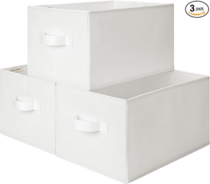 StorageWorks Collapsible Shelf Baskets, Storage Bins by StorageWorks