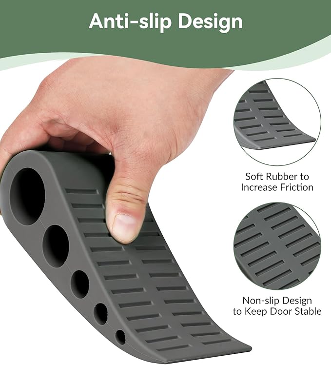 1.9 Inches Heavy Duty Door Stopper, 3 Pack Rubber Door Stop, Door Stoppers - Image 6
