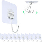 Aynoo Large Adhesive Hooks, Adhesive Towel Coat Hooks - Image 2