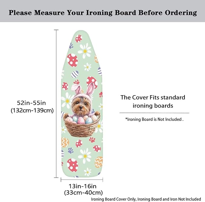 Easter Egg Dog Ironing Board Cover Large Christmas Pattern Extra Wide Table Top - Image 5