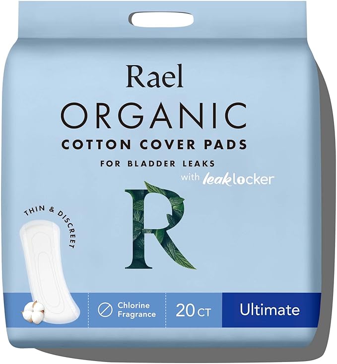 Rael Incontinence Pads for Women, Organic Cotton Cover, Postpartum Essential by Rael