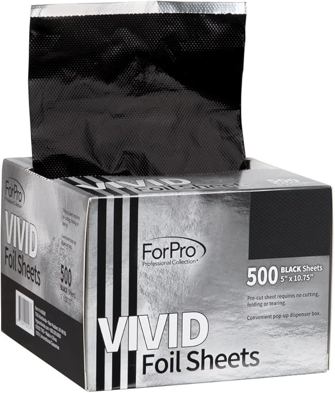 ForPro Professional Collection Vivid Black Embossed Foil Sheets, Pop-Up Foil by ForProProfessionalCollection