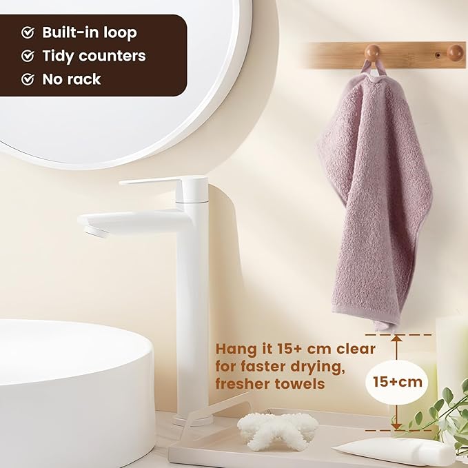 SEMAXE 100% Cotton Washcloths 12-Pack, 13 × 13 Inch Soft Luxury Face Towels – - Image 4
