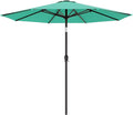 AreShark 9 FT Patio Umbrella for Outdoor, Outdoor Umbrella with Push Button Tilt and Crank, Outdoor Patio Umbrellas with 8 Sturdy Ribs for Market, Garden, Deck, Backyard, Pool (Peacock Blue) by Unknown