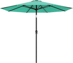 AreShark 9 FT Patio Umbrella for Outdoor, Outdoor Umbrella with Push Button Tilt and Crank, Outdoor Patio Umbrellas with 8 Sturdy Ribs for Market, Garden, Deck, Backyard, Pool (Peacock Blue) by Unknown