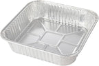 50pack- 8 x 8 Aluminum foil Pans Disposable, Heavy Duty Square baking Cake Pans - Image 3