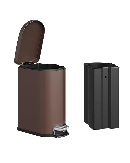 Garvee 2.6 gal / 10 L Metal Bathroom Trash Can - Image 9