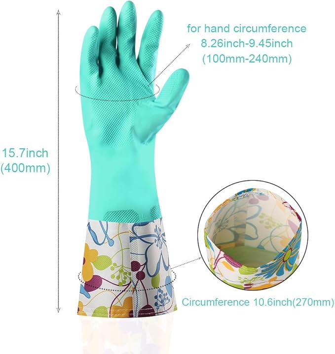 Dishwashing Rubber Gloves 3 Pairs, Aixingyun Non-Slip Household Laundry Kitchen - Image 2