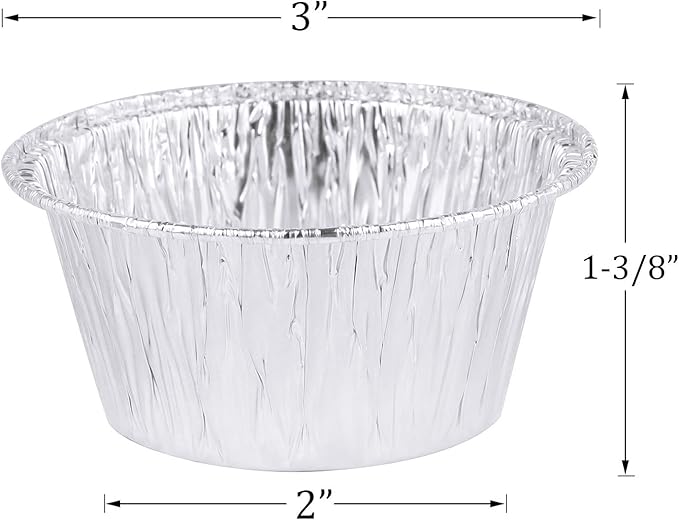 Kingrol 300 Pack Aluminum Foil Ramekins, 4 oz Disposable Baking Cups - Image 3