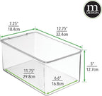 mDesign Plastic Stackable Home Office Storage Organizer Box - Image 7