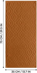 Artoid Mode 2 Pcs Caramel 3D Diamond Grid Jacquard Hand Towels - Image 8