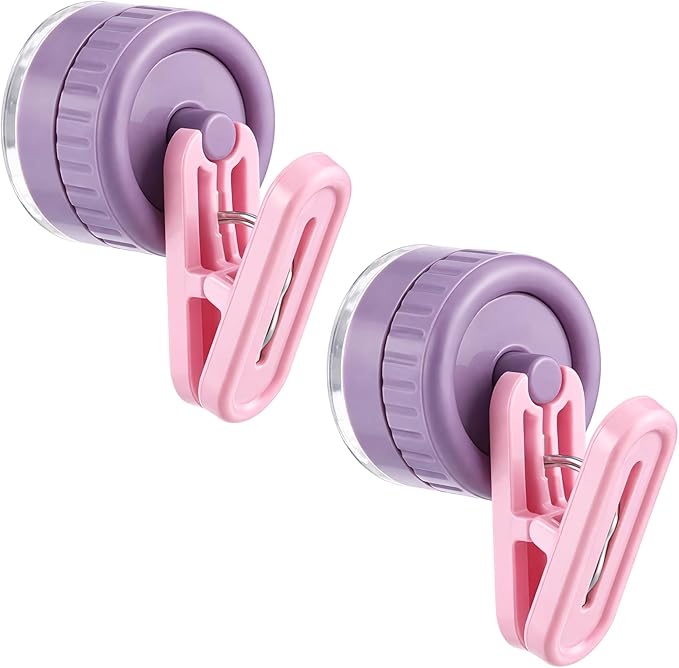 Geelin Dish Glove Clip with Suction Cup Easy Install Removable Purple Pink - Image 8