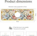 2pcs Fantasy Style Faucet Draining Mat, Faucet Absorbent Mat - Image 5