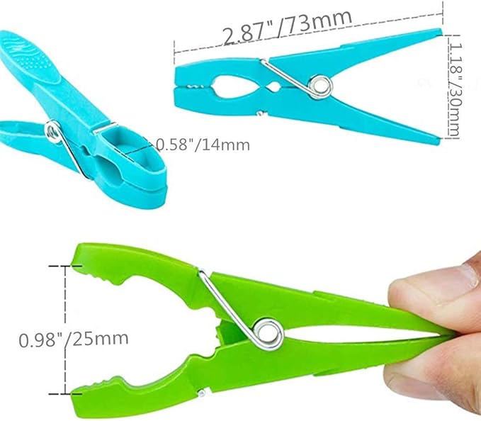 Strong Plastic Clothes Pegs for Drying Laundry Clothing Line Clips Set Travel - Image 5