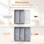 Lifewit Utensil Organizer for Kitchen Drawer, Expandable Cooking Silverware Tray - Image 3