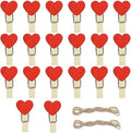 Red Heart Clothespins Mini Wooden Clothespins by FAZHBARY
