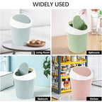 Mini Swing Lid Desktop Trash Can, 3 Colors - Image 7