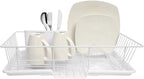 Sweet Home Collection Metal, Plasic 3 Piece Dish Drainer Rack Set - Image 2