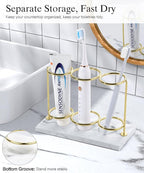 Emibele Electric Toothbrush Holder, 3 Slots 2-Layer Resin Electric Toothbrush - Image 2