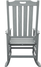Oversized Rocking Chair Set of 2, Outdoor Rocking Chair for Adults, All Weather Resistant Porch Rocker for Lawn Garden, Grey - Image 6