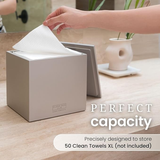 CLEAN SKIN CLUB Cement Box for 50 Disposable Clean Towels XL, Concrete - Image 2