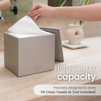 CLEAN SKIN CLUB Cement Box for 50 Disposable Clean Towels XL, Concrete - Image 2