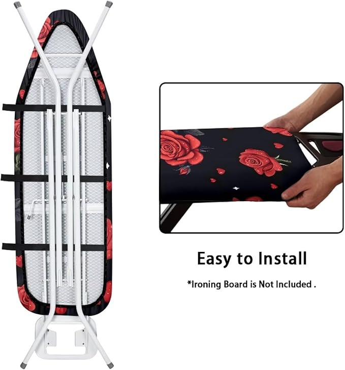 Ironing Board Cover and Pad 15 x 54 Heavy Duty Rose Iron Board Covers Standard - Image 4