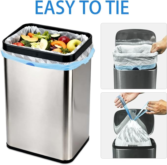 XUXRUS Small Trash Bags 3 Gallon Drawstring, Strong & Durable, Easy-Dispense - Image 4