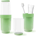 Toothbrush Cup with Cover, Travel Toothbrush Case Portable Toothbrush Holder by QIEPOMI