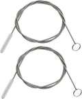2 Pack 60 Inch Long Flexible Tube Cleaning Brush, Stainless Steel and Nylon by ICEYLI