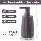 Small Soap Dispenser for Bathroom and Kitchen, Modern Farmhouse Striped Style - Image 6