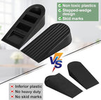 Big Door Stopper 2 Packs, Heavy Duty Wedge Rubber Door Stop Works on All Floor - Image 3
