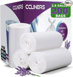 2.6 Gallon Lavender Scented Trash Bags White 2 Gallon Trash Bags Small Bathroom by CCLINERS