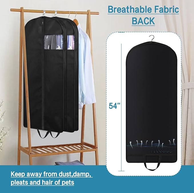 KIMBORA 54" Garment Bag for Travel, Gusseted Suit Bags for Men - Image 6