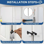 5 Pack Premium Hinge Pin Door Stopper Set, Adjustable Heavy Duty Door Stoppers - Image 4