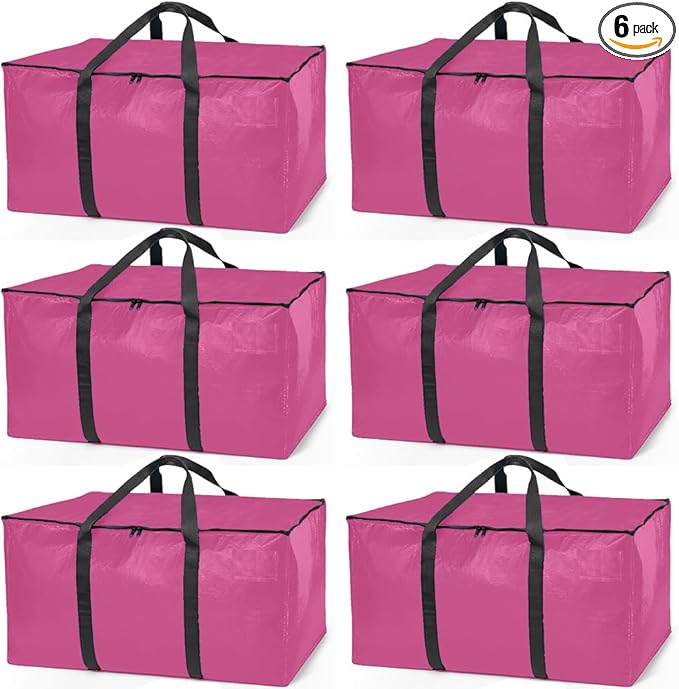 ClearSpace Heavy Duty Moving Bags or Storage Bags – Pink Storage Bins by ClearSpace
