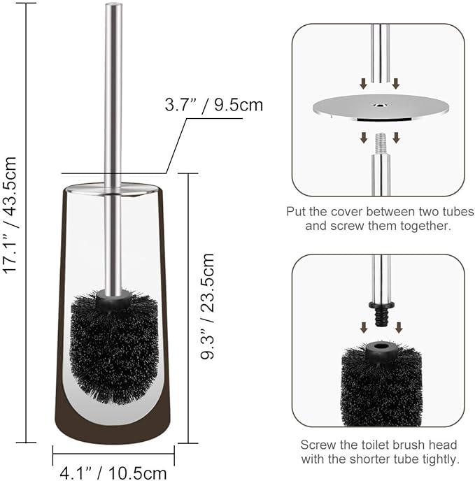 Toilet Brush and Holder, 2 Pack Toilet Brush - Image 6
