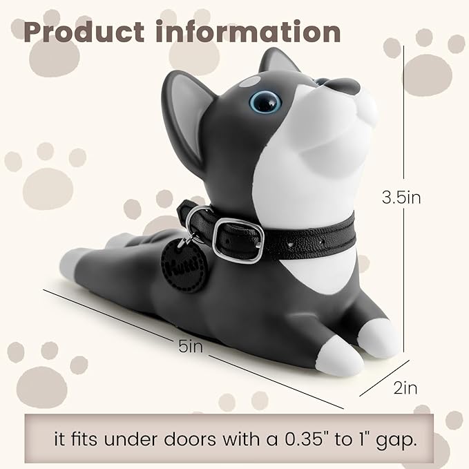 DomeStar Cute Dog Door Stopper, Shiba Inu Door Stop Decorative Animal Doorstop - Image 2