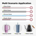 2 Pcs Silicone Straw Cleaner Brush, Extra Long Cleaning Brushes - Image 6