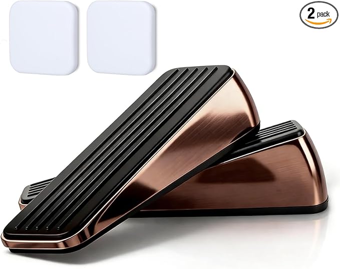 2 Pack Door Stoppers, Zinc Alloy Door Stop by weelott