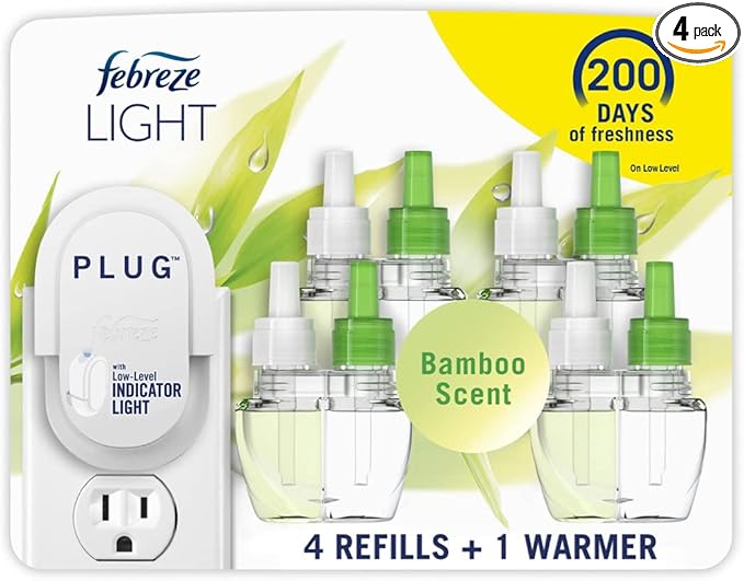 Febreze Plug-In Air Freshener, Odor-Fighting Scented Oil Starter Kit, Air by Febreze