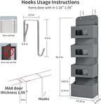 MAX Houser 4-Shelf Over The Door Hanging Organizer - Image 2
