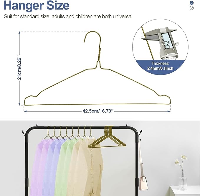 SPECILITE Wire Hangers 150 Pack, Metal Wire Clothes Hanger Bulk - Image 2
