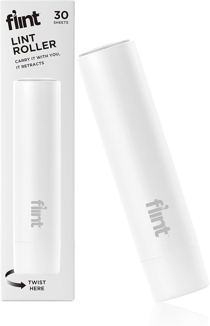 Flint Classic White Retractable Mini Lint Roller by Flint