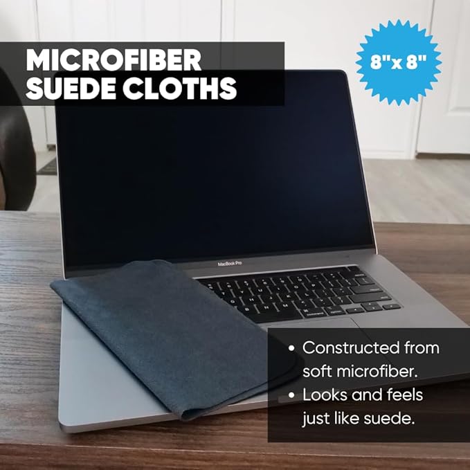 Premium Lens Screen Cleaning Cloth by Microfiber Wholesale | Gray | 8”x8” | - Image 2