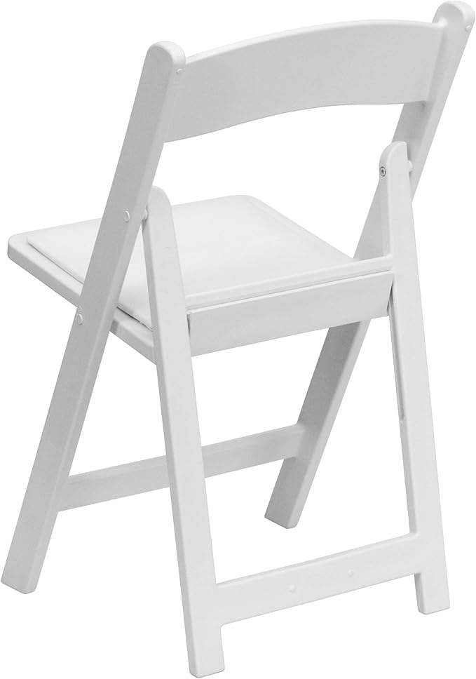 Flash Furniture Hercules Series Folding Chair - White Resin - Set of 4 800LB Weight Capacity Comfortable Event Chair - Light Weight Folding Chair - Image 13