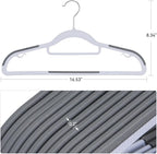 50-Pack Heavy Duty Coat Hangers, 0.2'' Slim, 360° Swivel Hook, 16.5 Inches Wide - Image 2